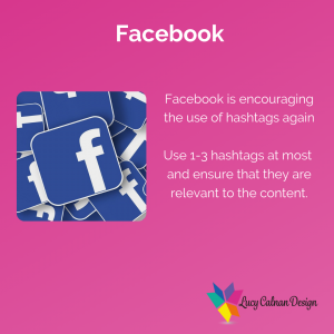 Advice for hashtag usage on Facebook